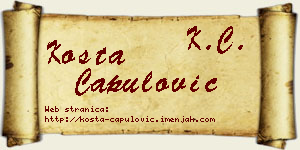 Kosta Capulović vizit kartica